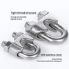 8Pcs M6 Wire Rope Clips Stainless Steel Cable Clamp U