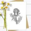 Newstamps Thistle Motif Stamp Large Wooden & Rubber for Card