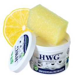 HWG® Universal cleaning stone including cleaning sponge, ideal cleaning and care of stainless steel, aluminium, silver, gold, copper, brass, smooth plastics, ceramics, tiles, 450 g