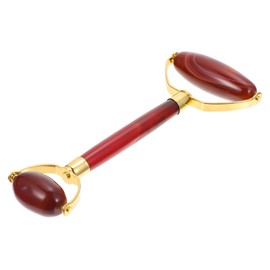 Ipetboom 1pc Agate Scraping Board Household Tools Massagers Handheld Scraping Board Massager Jade Face Roller Tool Skincare Tool Face Massager Aluminum Alloy Red Spatula Cosmetic