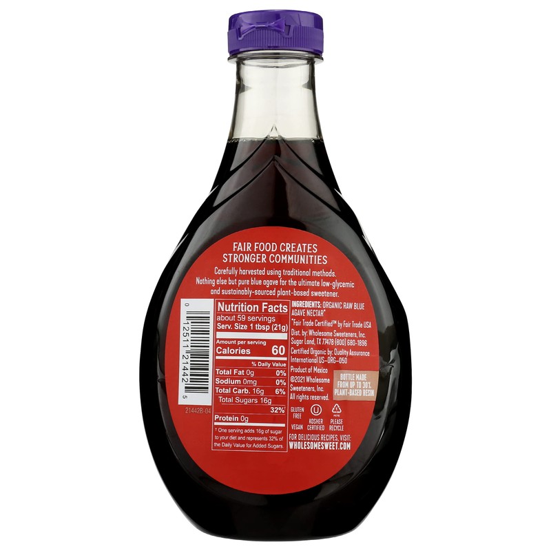 Wholesome Raw Blue Agave, 44 oz