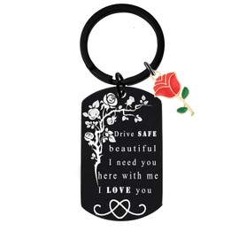 Drive Safe Keychain for Women Valentines Day Gifts for Her I Love You Gifts for Wife Keychain Drive Safe Gifts for Wife Girlfriend Birthday Gifts Romantic Gifts Anniversary Keychain Fiancee Gifts