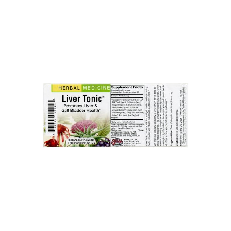 Herbs Etc. Liver Tonic™ 1 oz