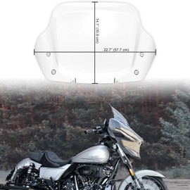 VEISUTOR 10" Windshield Kits for Harley Street Glide CVO 2024, Clear Wind Shield Windscreen Air Deflector for Harley Davidson Street Glide CVO FLHXSE 2023-2024 Accessory