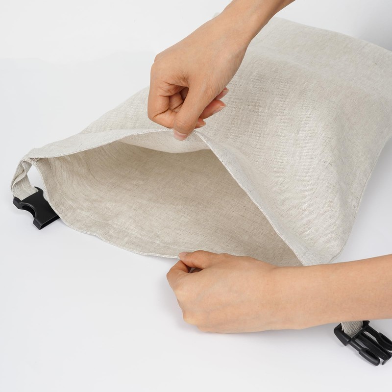 HSOFTIFY 2 Pack 100% Linen Bread Bags for Homemade Bread