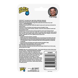 Flex Glue, Mini, blanco, súper fuerte, calcomanía impermeable de goma, funciona bajo el agua, uso en piscinas, duchas, exteriores, hormigón, ladrillo, pavimentadoras, mampostería y resistente a los rayos UV