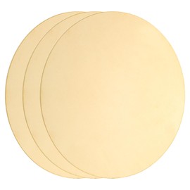 sourcing map 3Pcs Brass Round Plate, 0.04"(1mm) Thick 4"(100mm) Dia H62 Brass Round Disc Blank Round Metal Sheet Copper Circle Disc for Metal Stamping DIY Crafts