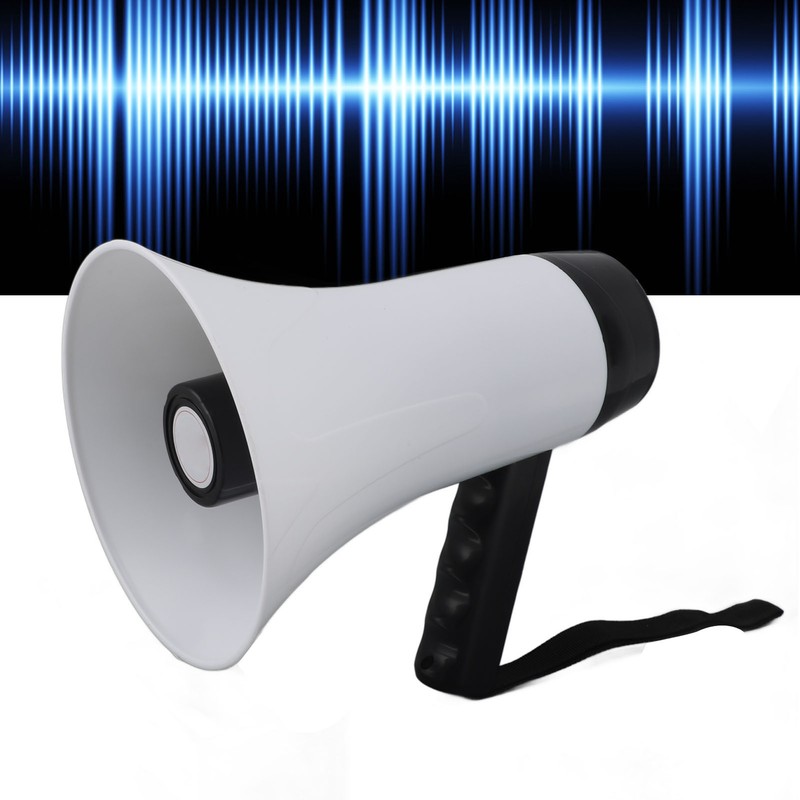 Portable Megaphone Bullhorn 30W Power Megaphone Speaker 300S Recording 500M