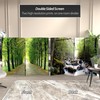 Red Lantern Double Sided Path of Life Canvas Folding Screen,