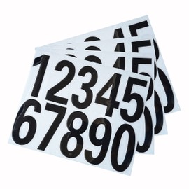 Mailbox Numbers Stickers for Outside,4 Sets(0-9) 2 Inch Vinyl Numbers Decals for Letterbox Signs Windows House Door Racing Cars Trucks Home Business Address Numbers (0.87"x1.89", Black)