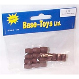base toys accessories 36 gallon medium barrels for lorry 1.76 railway scale