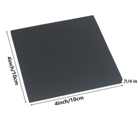 6 Pcs Black Adhesive Foam Padding 1/4 in Thick X 4in X 4in, Neoprene Foam AntiVibration Pads,Self Stick Anti-Slip Adhesive Anti Vibration Foam Pad (6, 4In*4In*1/4In)