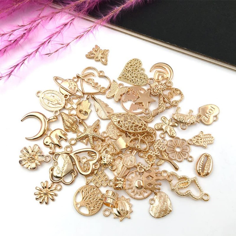 HappyHome Charm Parts, Pendant Top, Accessory Parts, 100 Pieces, KC
