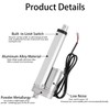 12V Heavy Duty Linear Actuator 6 Inch 330lb/1500N, IP54 Waterproof