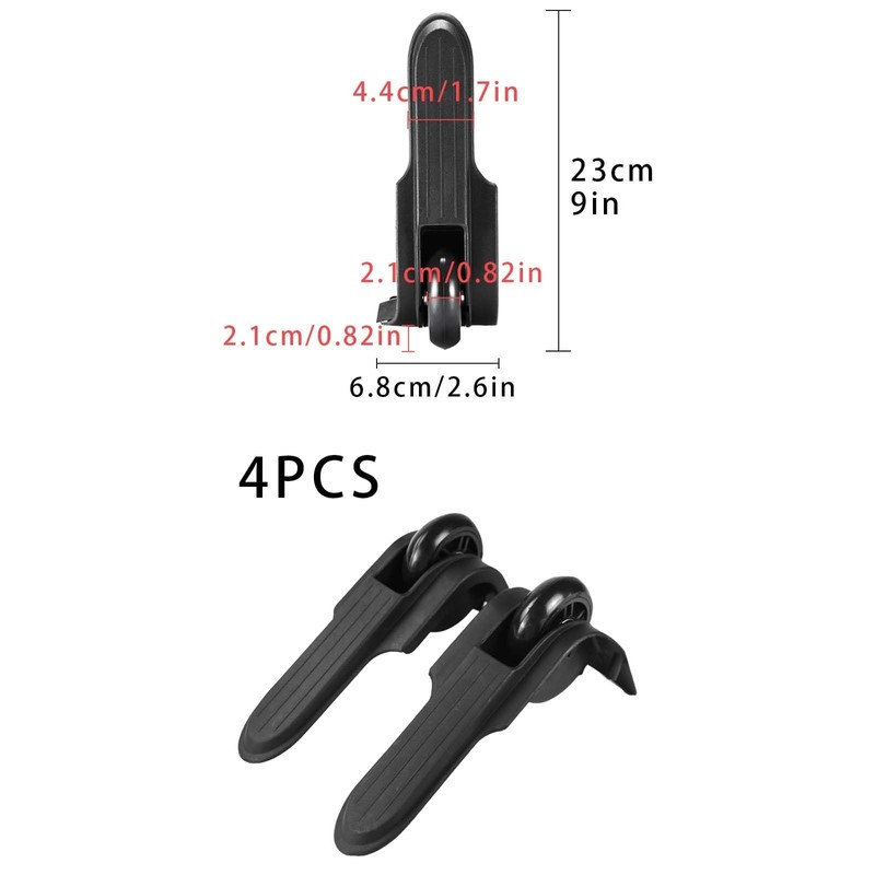 LNGJIN 2 Pairs of Hard Shell Suitcase Wheels, Suitcase Wheels