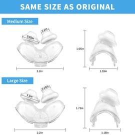 2 Pack Replacement Nasal Pillow Cushion for ResMed Airfit P10, Medium, Compatiable with Orignal Airfit P10 Frame, Replacement Nasal Pillow CPAP Mask Cushion, Soft & Durable