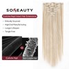 SOBEAUTY Clip in Hair Extensions, Real Human Hair Extensions, 100%