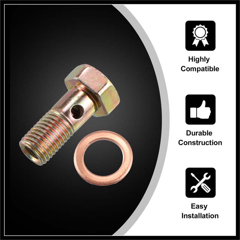 Hihaha 2 Set Banjo Bolt Brake Fitting Adapter M8x1.25 Thread