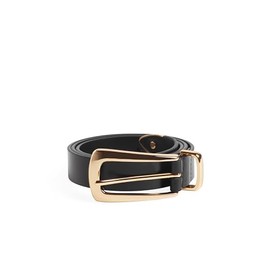 Favorite Daughter womens The Statement Belt, Black/Gold, Medium