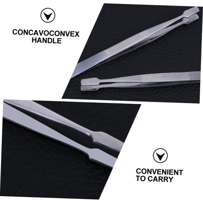 Ipetboom 3pcs Stainless Steel Stamp Tweezer Lightweight Nipper for Eyelashes