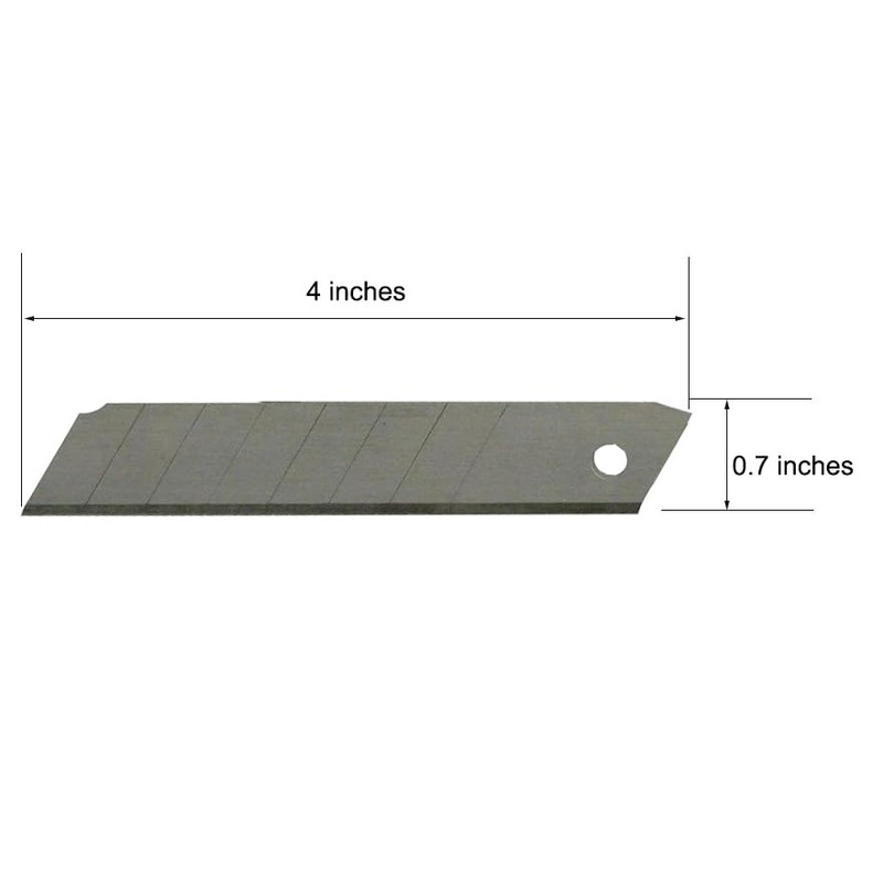 Heavy-Duty Utility Knife Replacement Blades, Size: L 4 in x