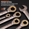 HORUSDY Ratchet Spanner, 12MM Metric Wrench Ratcheting Combination Wrenches 72-Teeth,