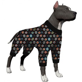 LovinPet Giant Dogs Pajamas Bodysuit - Wound Care, Surgery Recovery Pajamas for Dogs, Cotton Pullover Dog PJ's Cozy Stretchy Fabric, Pitbull Clothes,XL
