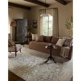 Loloi Amber Lewis x Honora Slate/Beige 5'-3" x 7'-9" Area Rug