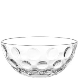 LEONARDO HOME Cucina Optical Bowl Set • 4 Pieces • for Dessert, Dips, Side Dishes • Versatile in Everyday Use • Stackable • Compact • Modern Design for Table and Kitchen • Height 4.3 cm • Clear