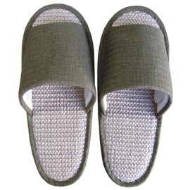 船見 麻スリッパ グリーン M 1585