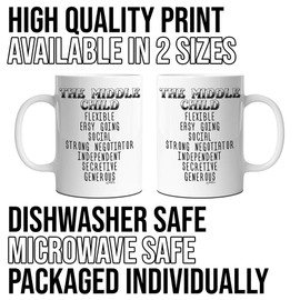 Twisted Envy The Middle Child Attributes Ceramic Novelty Mug 15 OZ