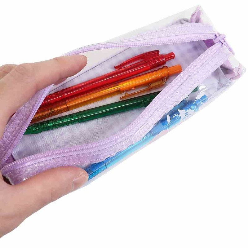 Sanrio Characters Pen Case, Clear 2 Room Pen Case, Kamatte