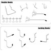 Pegboard Hook Locks 60Pcs Pegboard Locks for Stopping Hooks from