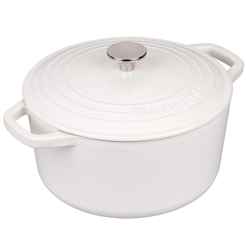 VORRINGARD Enameled Cast Iron Dutch Oven Pot with Lid, for