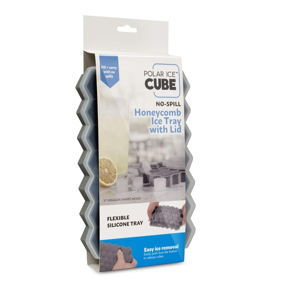Handy Gourmet Honeycomb Design Ice Cube Tray w/ Cover -