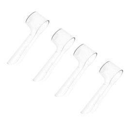 4 Pack Toothbrush Head Covers, Toothbrush Cover Caps Compatible with Oral B Electric Toothbrush Round Heads (Transparent)