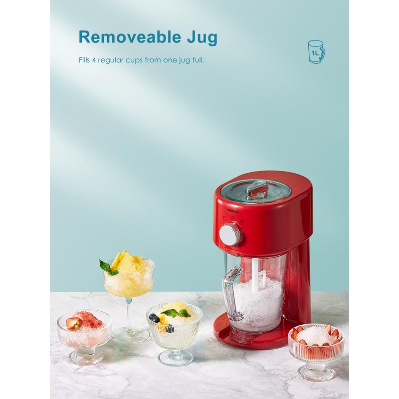 Reemix Shaved Ice Machine, Electric Ice Shaver and Snow Cone