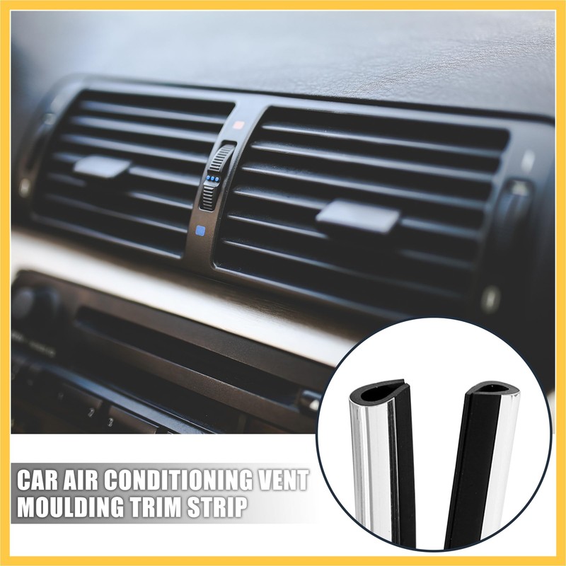 REPAIROCK 10pcs Silver Tone Chrome Car Air Condition Vent Grille