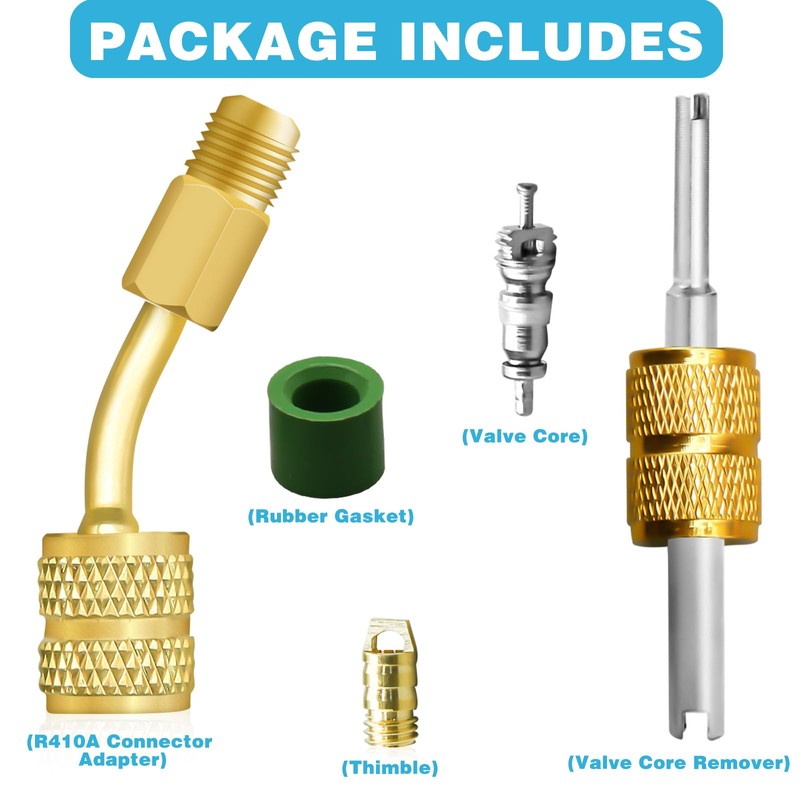 R410A Adapter Kit, Mini Split Adapter 5/16 to 1/4 Coupler