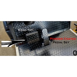 J & O Carts Parts Ezgo TXT Golf Cart Powder Coated Aluminum Diamond Plate 2 pc gas & brake pedal