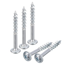 sourcing map #8x1-1/2" Pocket Hole Screws, 100pcs Phillips Drive Self Tapping Wood Screws with Zinc Plated for Woodworking