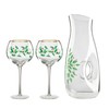 Lenox 895032 Holiday 3-Piece Decanter & Wine Glasses Set, Christmas
