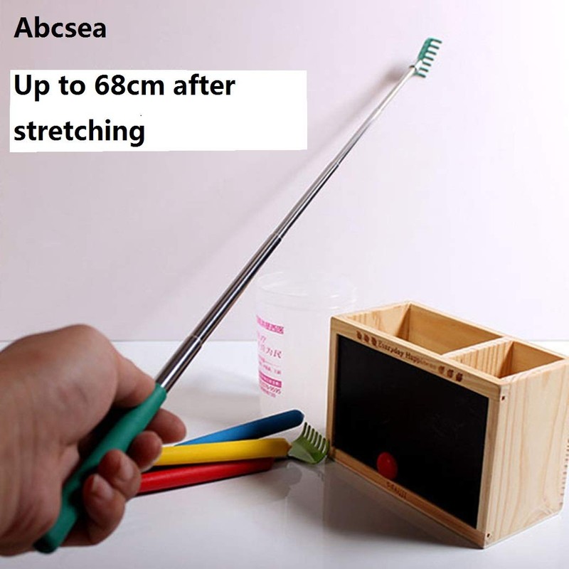 Abcsea Telescope Stainless Steel Back Scratcher Scratch Hand Back Scratcher