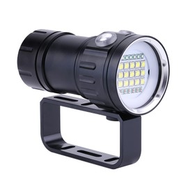 Garsent Diving Lamp, IPX8 18000lm Underwater Flashlight, 3 Colors - 80 Meters Waterproof, Underwater Photography Light for Camera Vlog Video