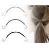 KAPSING Pack of 3 Elastic Hair Bobbles with Hooks, Elastic