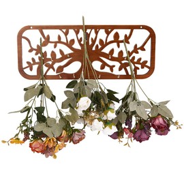 SUPERFINDINGS Dried Flower Rack Dried Wooden Herb Rack Herb Drying Hanging Rack with 11Pcs Hooks and 2pcs Screws Flower Dryer Rack for Wall Decor 38cm
