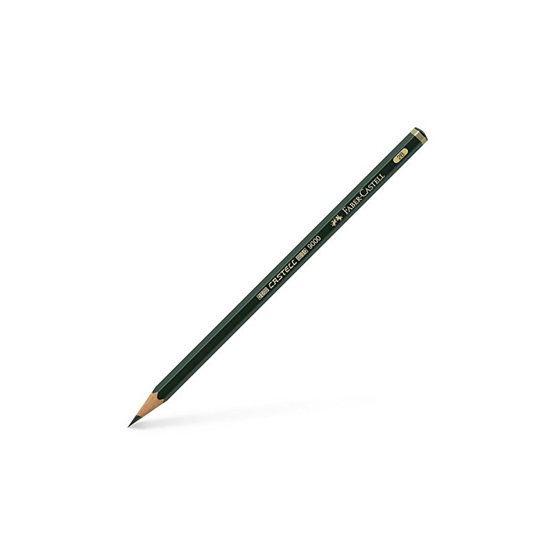 Faber-Castell Castell 9000 Black Lead Pencils 2B X12
