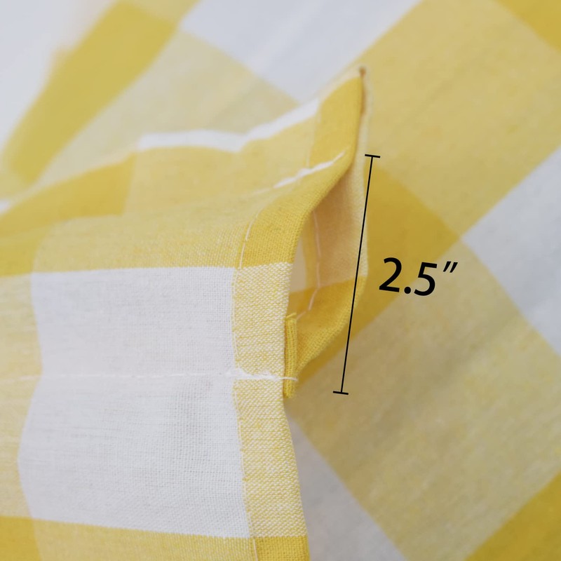 UPOPO 2 cortinas Valences Buffalo Check para cocina, estilo clásico,