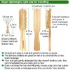 Bamboo Hair Brush with Cleaner Tool For Womens Thick Thin