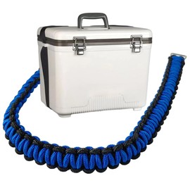 Ajqxh Heavy-Duty Cooler Strap for Engel-13qt and 19qt, Adjustable Shoulder Harness and Buckles, Black and Blue Weave Design, Cooler Accessories, Upgrade Carry System